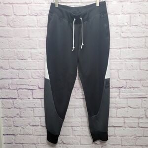 Nike Colorblock Athletic Sweatpants Womens M Joggers Black White Gray Sportswear